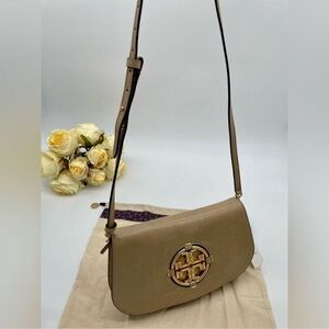 Women’s Tory Burch, tan leather Crossbody bag